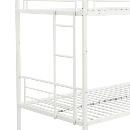 METAL Bunk Bed With Trundle WHITE
