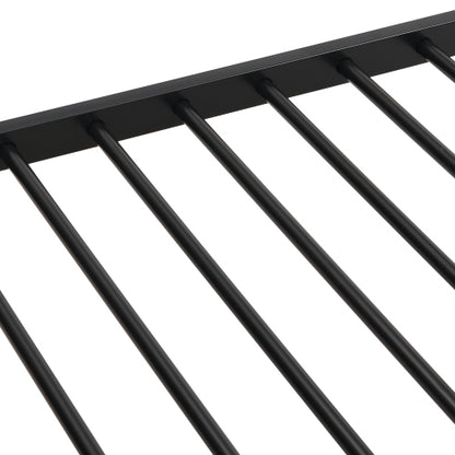 Full Over Full With Trundle Metal Bunk Bed , No Box Spring Needed, Easy Assemble