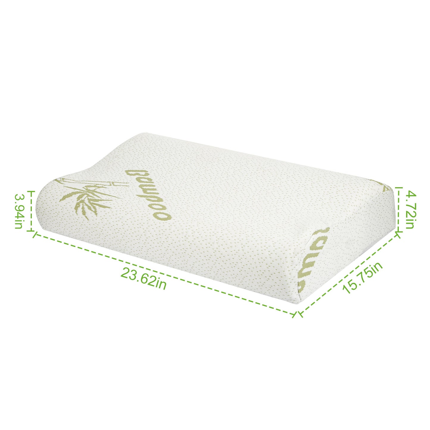 S-L Size Options -- 1Pc Bamboo Memory Foam Sleep Pillow Contoured Cervical Orthopedic Pillow Neck Support Breath Pillow