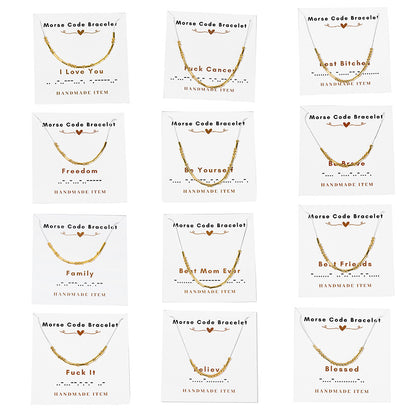 Morse code necklace alphanumeric couple personalized collarbone chain necklace