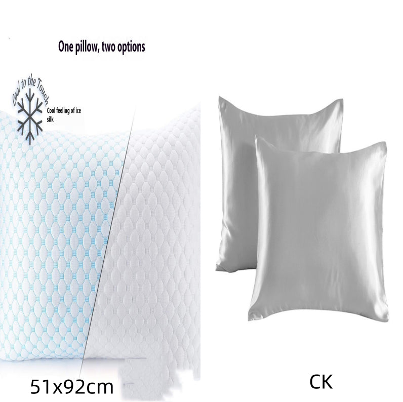 Memory Foam Ice Silk Cool Feeling Memory Crushed Sponge Pillow
