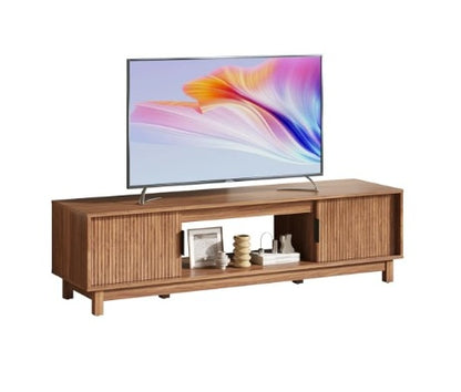 58  Mid-Century Modern TV Stand With Storage Cabinets & Cable Management - Wood Media Console For Living Room, Office, Bedroom