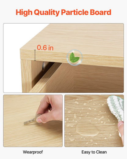 6 Drawer Dresser, Wooden Chest Of Drawers With Sliding With Anti-tip Device, Modern Minimalist Dresser Chest, Closet Storage Organizer For Living Room, Hallway, Bedroom, Entryway, Light Wood
