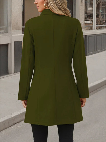 Button Up Long Sleeve Coat