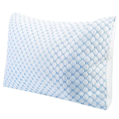 Cooling Memory Foam Pillow Ventilated Soft Bed Pillow With Cooling Gel Infused Memory Foam Heat Reducing Cooling Fiber Breathable Machine Washable
