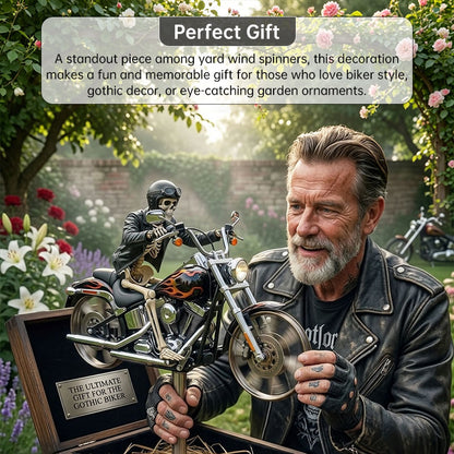Motorcycle Wind Spinner Metal Decorative Pinwheel Windmill for Yard for Outdoor Patio Lawn Garden Landscape Backyard Art Decor