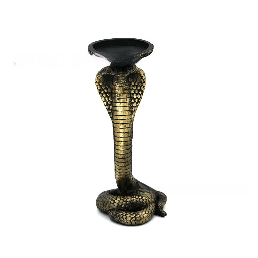 Ghost Festival Decoration Glasses Snake King Candlestick Sculptured Ornaments