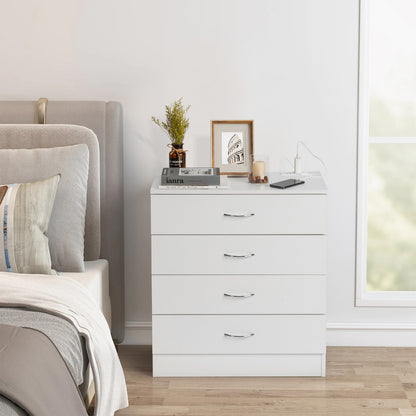 4 Drawers, 2 USB  2 Sockets, Bedside Table