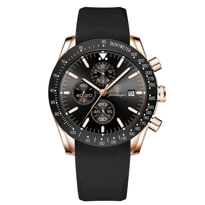 Multi functional waterproof night light men's watch quartz watch