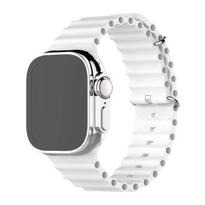 Silicone Ocean Watch Strap Suitable for Applewatch Apple S8 Watch Strap IWatch Sports Watch Strap