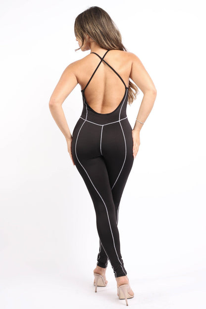 Overlock Line Jumpsuit