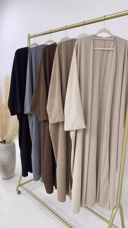 Middle East Dubai Türkiye Autumn Winter Daily Cardigan Dress