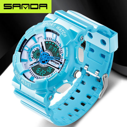 SANDA fashion watches men's LED digital watches G watches waterproof sports military watches relojes hombre