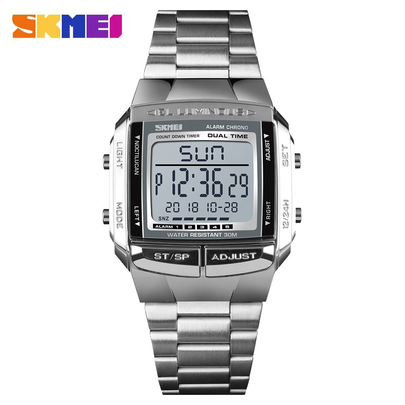 SKMEI 1381 Military Sports Watches Electronic Mens Watches Top Brand Luxury Male Clock Waterproof LED Digital Watch Relogio Masculino