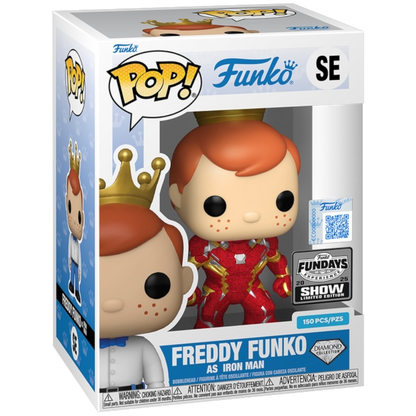 Funko Fundays Experience 2025: Pop! Originals MARVEL Freddy Funko as Iron Man (Diamond Glitter) LE150