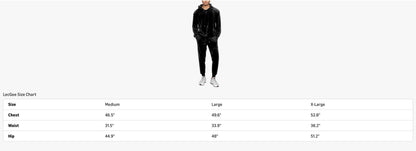 LecGee Velour Tracksuit Mens 2 Piece Velvet Hoodies Jacket Drawtsring Waistband Sweatpants Sweatsuits Set Casual Outfits