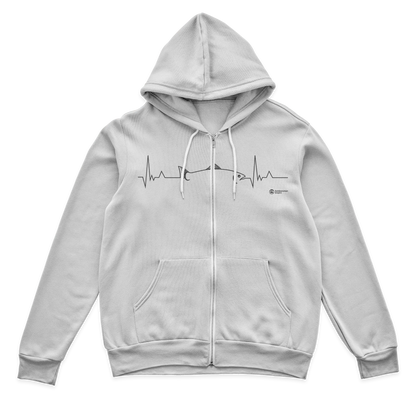 Fishing Cardiogram Zip Hoodie