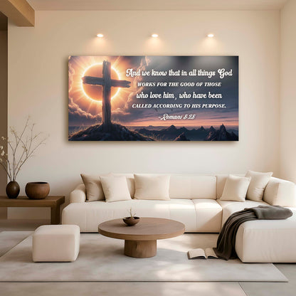 Romans 8:28 - God Works For The Good Faith Sign