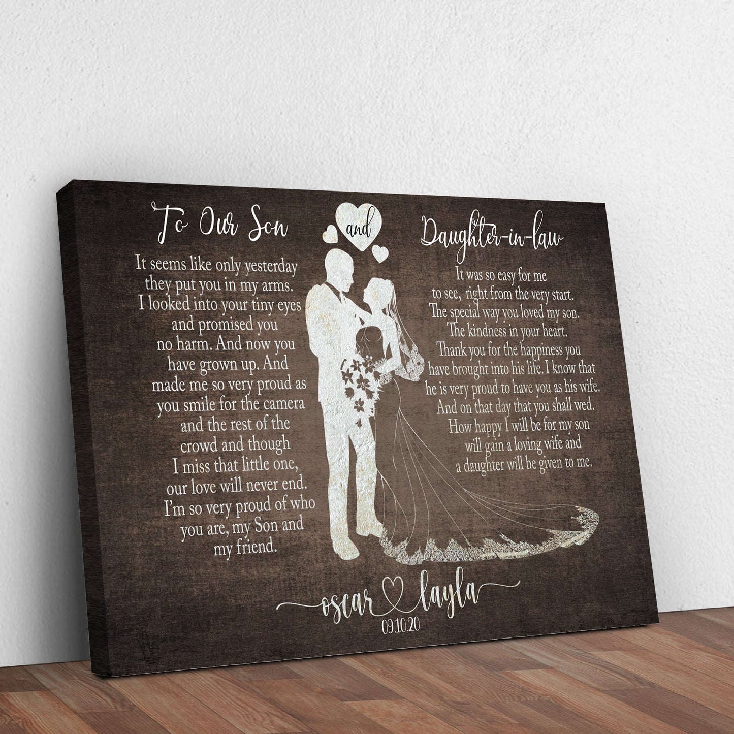 To My Son and Daughter In Law Sign