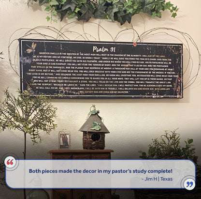 Psalm 91 - He Is My Refuge Sign II