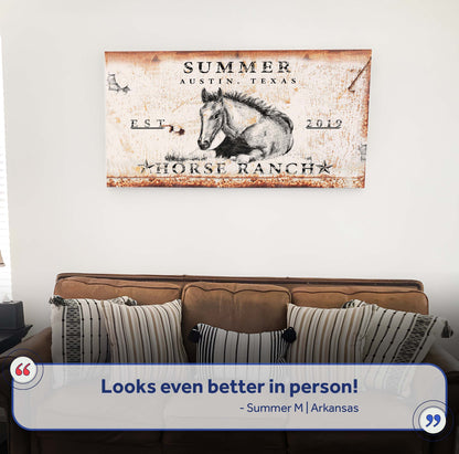 Rustic Horse Ranch Sign IV