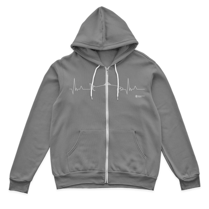 Fishing Cardiogram Zip Hoodie