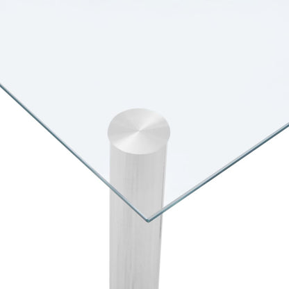 Dining Table Transparent 120 x 60 x 75 cm Tempered Glass