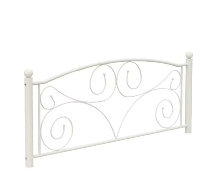 Full Size Unique Flower Sturdy System Metal Bed Frame With Headboard And Footboard