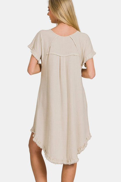 Boho Fringe High-Low Dress