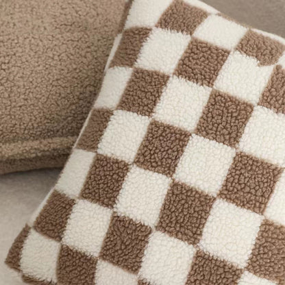 Bedroom Sofa Living Room Double-sided Checkerboard Pillowcase