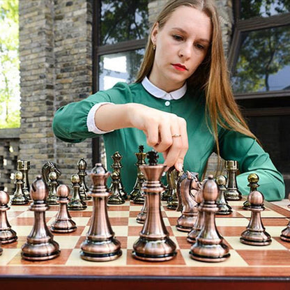 Chess European Metal Alloy Competitive Educational Toy Folding Board
