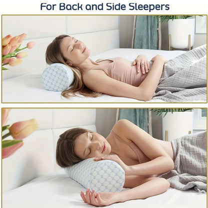 Ergonomic Memory Foam Neck Roll Pad