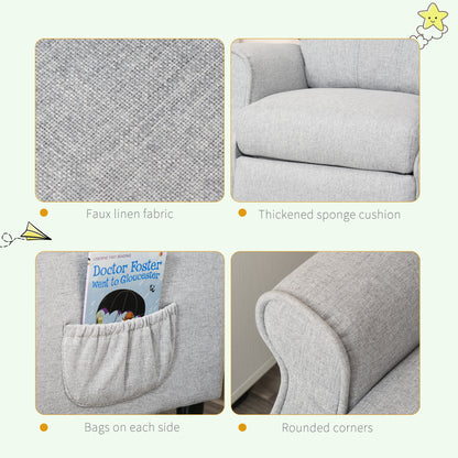 Kids Recliner Chair Children Sofa Angle Adjustable Single Lounger Armchair Gaming Chair with Footrest 2 Side Pockets for 3-5 Years