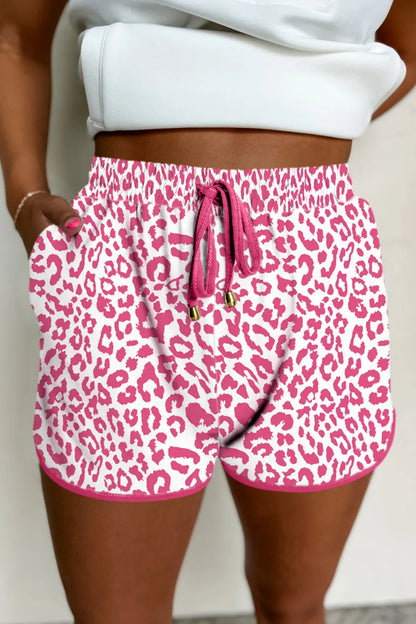 Leopard Drawstring Shorts