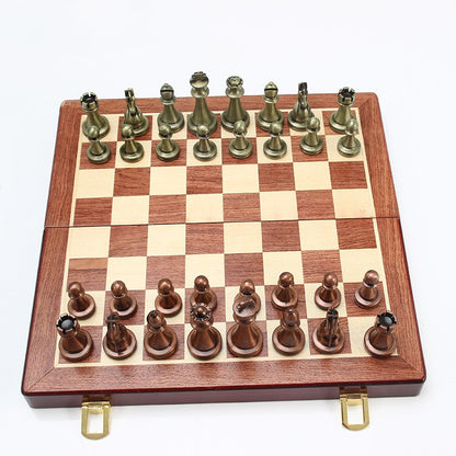 Chess European Metal Alloy Competitive Educational Toy Folding Board
