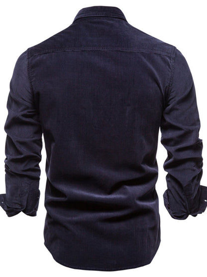 Men's Full Size Button Down Collared Neck Shirt Plus Size