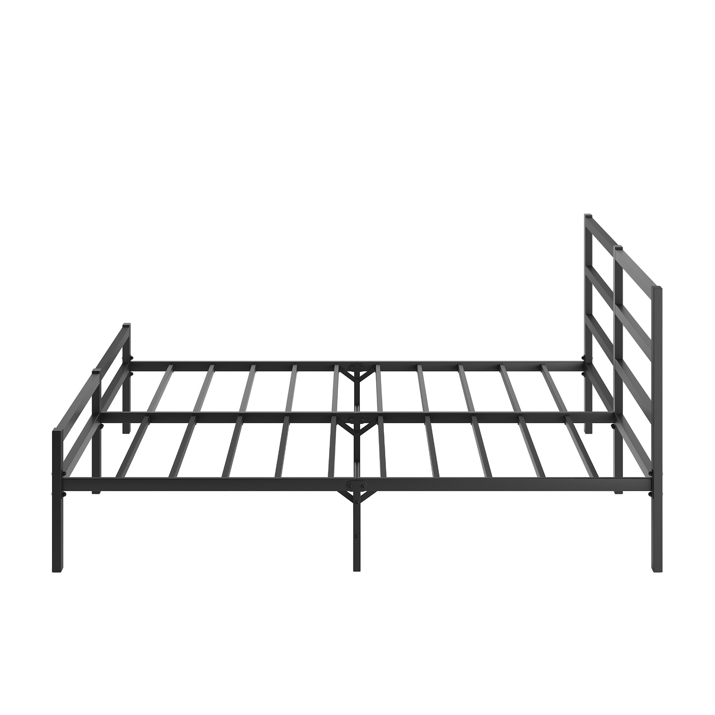 Metal Platform Bed Frame With Headboard, Sturdy Metal Frame, No Box Spring NeededQueen