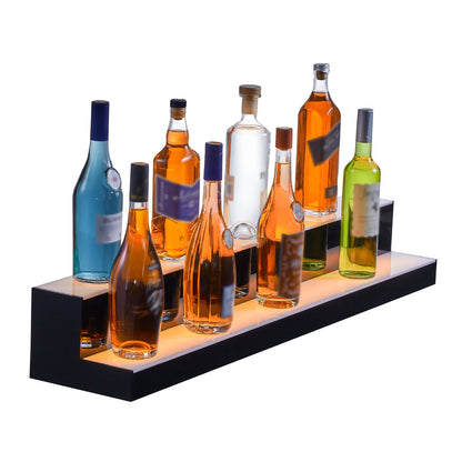 LED Lighted Liquor Bottle Display Bar Shelf RF & App Control 40 2-Step