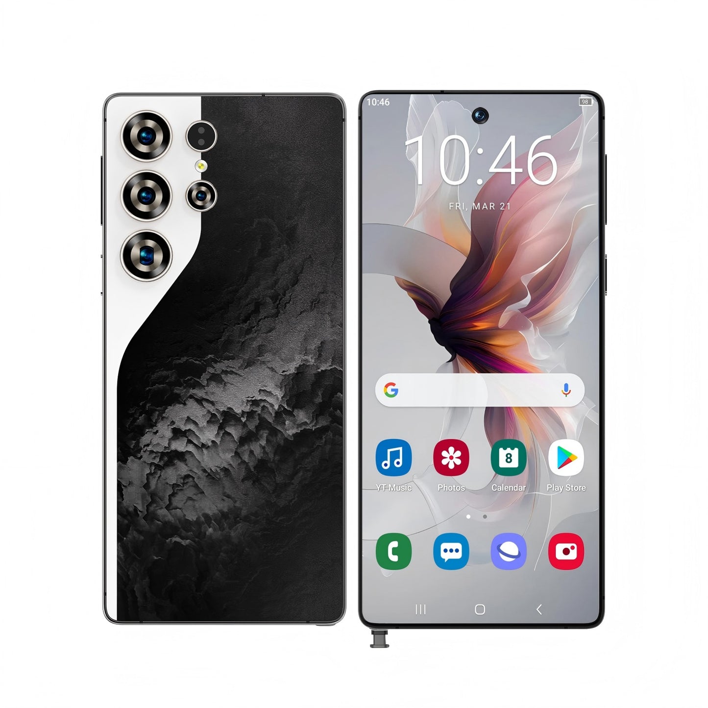 C26 Ultra 5G Unlocked Smartphone, 8GB RAM 256GB Storage Android 15 Cell Phone, 6.9inch FHD Display, 8000mAh Long Battery, Dual SIM, Face & Fingerprint Unlock, GPS, Built-in Stylus