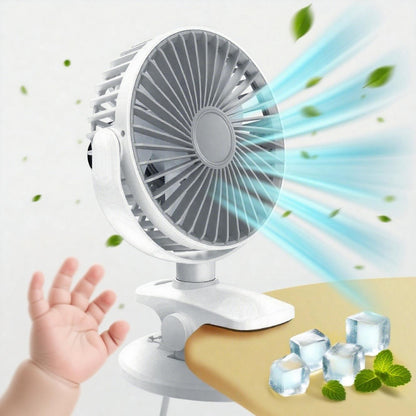 Ultra Quiet Clip On Fan With 360 Degree Rotation, USB Rechargeable Portable Personal Fan For Desk, Bed, Dorm, Treadmill And Indoor Outdoor Use
