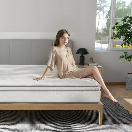 Queen Mattress, 12 Inch Hybrid Mattress With Memory Foam & Pocket Spring, Queen Mattress In A Box, Medium Firm Support, CertiPUR-US Certified