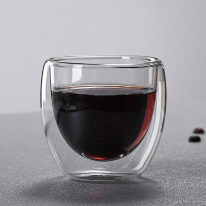 New 6Pcs Double  shot Glass double Wall Espresso