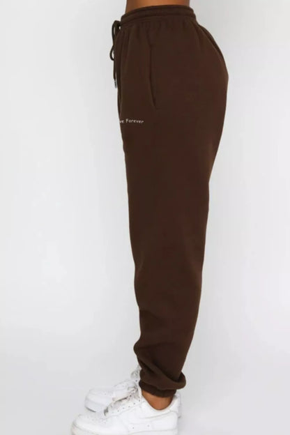 Round Neck Sweatshirt and Joggers Set