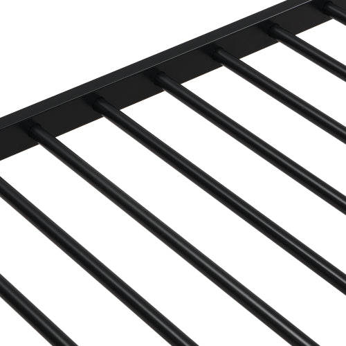 Twin Over Full With Trundle Metal Bunk Bed , No Box Spring Needed, Easy Assemble