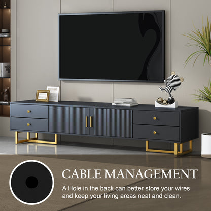 VIBE HAUS TV Stand For 65  Inch TV, Entertainment Center TV Media Console Table, Modern TV Stand With Storage, TV Console Cabinet Furniture For Living Room