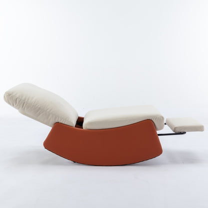 Modern Rocking Chair Recliner, Comfy Rocker Nursery Chair With Footrest, Accent Reading Chair, Uphol