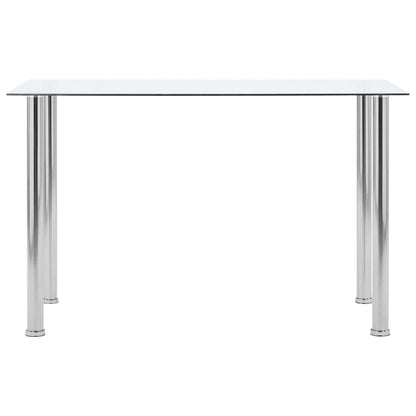 Dining Table Transparent 120 x 60 x 75 cm Tempered Glass