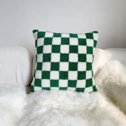 Bedroom Sofa Living Room Double-sided Checkerboard Pillowcase