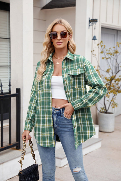 Classic Plaid Button-Down Shirt