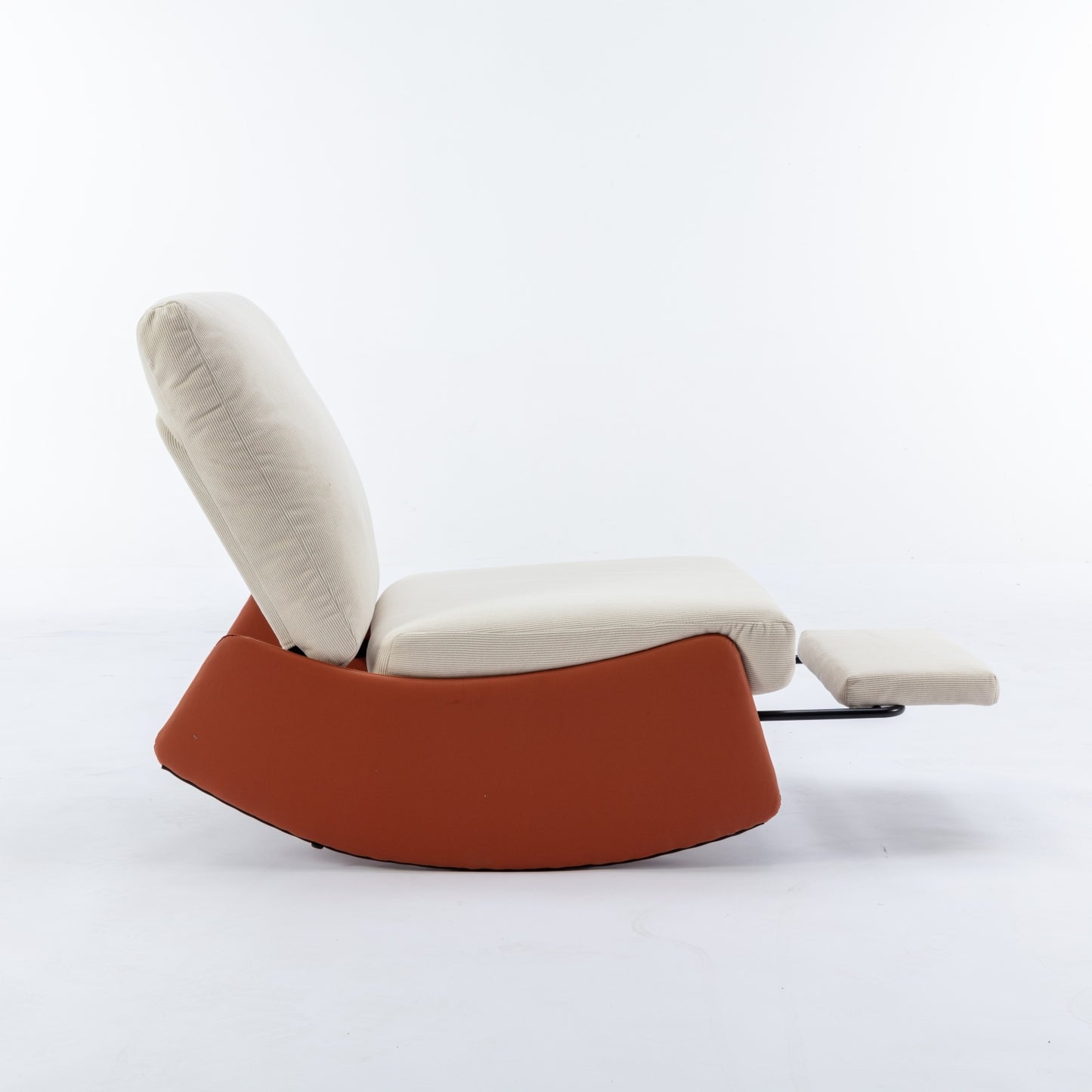 Modern Rocking Chair Recliner, Comfy Rocker Nursery Chair With Footrest, Accent Reading Chair, Uphol